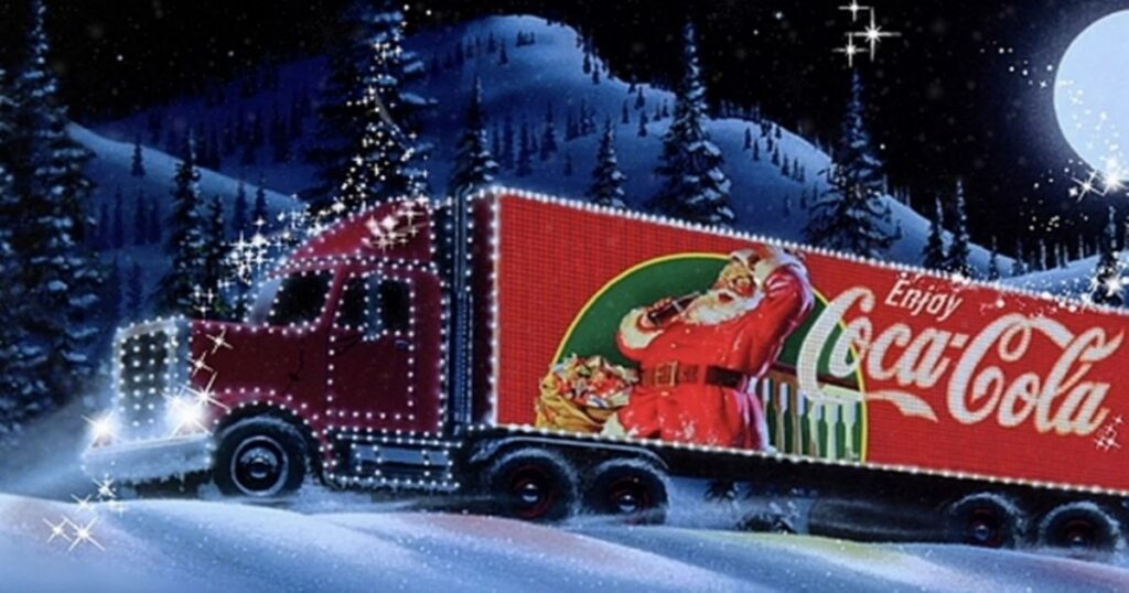coca cola christmas advertising
